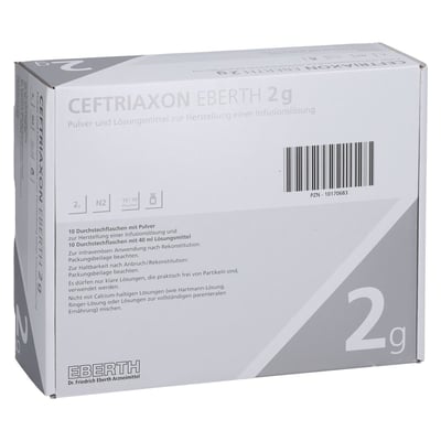 Ceftriaxon Eberth 2.0 g Pulver und Lösungsmittel