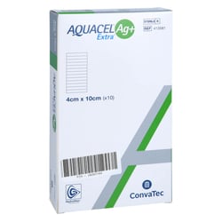 Aquacel Ag+ Extra 4x10 cm Kompressen