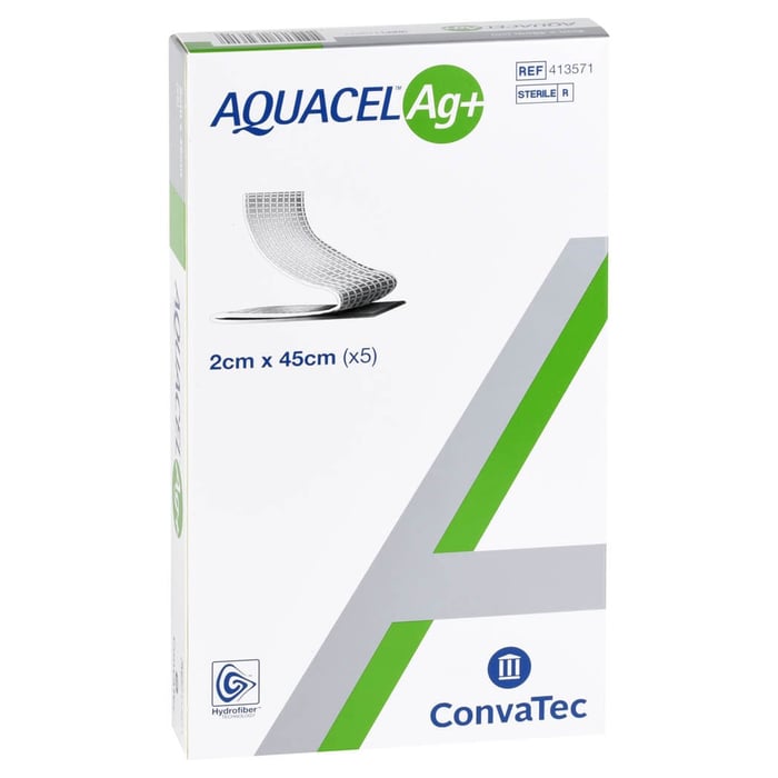 Aquacel Ag+ 2x45 cm Tamponaden