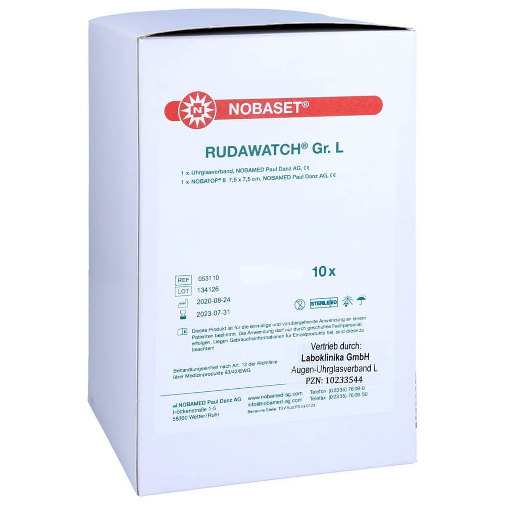 Augen-uhrglasverband Gr L