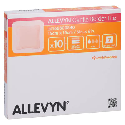 Allevyn Gentle Border Lite 15x15 cm Schaumverband