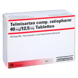 Telmisartan comp. ratiopharm 40 mg/12,5 mg