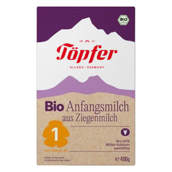 Töpfer Bio Anfangsnahrung auf Ziegenmilchbasis 1