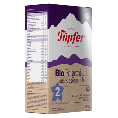 Töpfer Bio Folgemilch auf Ziegenmilchbasis 2