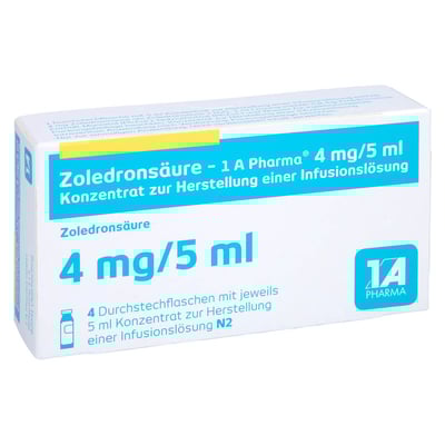 Zoledronsaeure - 1 A Pharma 4 mg/5 ml Kon.Her.Inlg