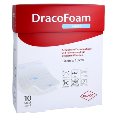 Dracofoam Infekt Schaumst.Wundauf.10x10 cm