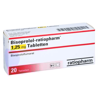 Bisoprolol-ratiopharm 1,25 mg