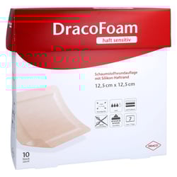 Dracofoam Haft sensitiv Schaumst.Wund.12,5x12,5 cm