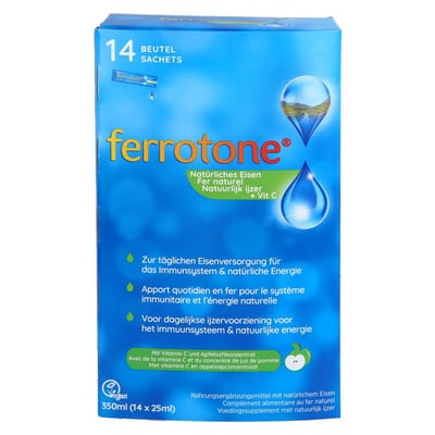Ferrotone Eisen mit Apfel