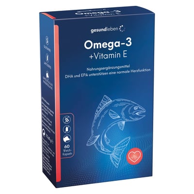 Gesund Leben Omega-3 1.000 mg Kapseln+Vitamin E