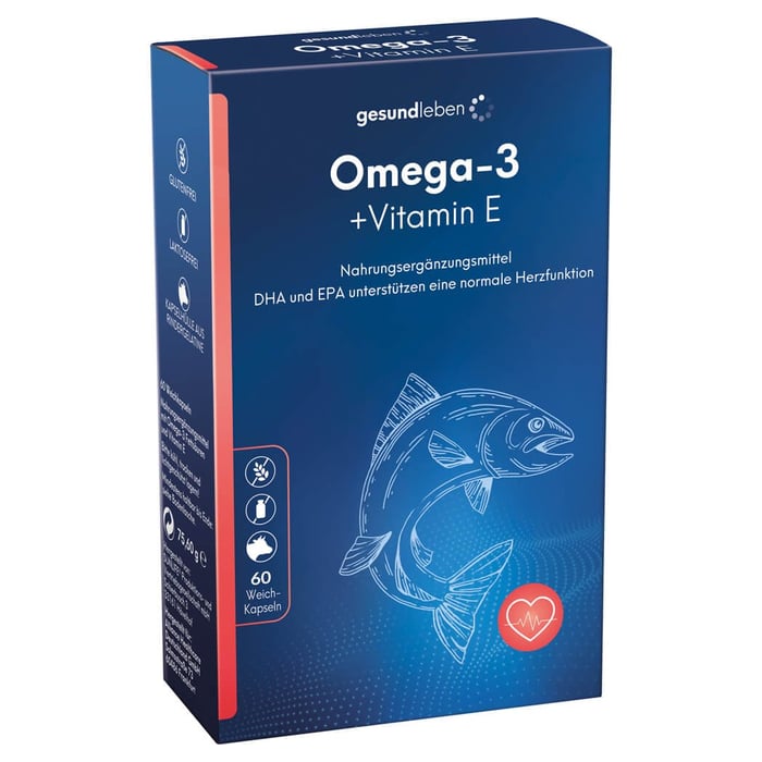 Gesund Leben Omega-3 1.000 mg Kapseln+Vitamin E