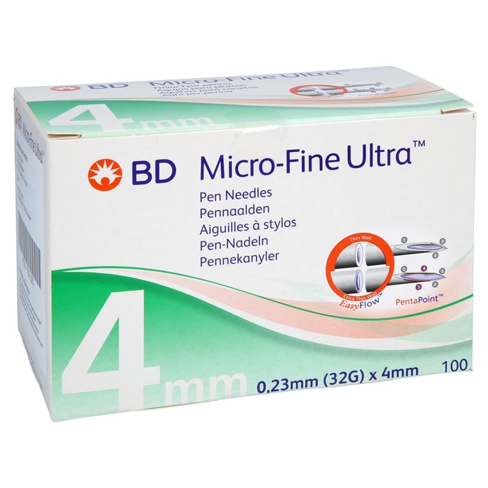 Bd Micro-fine Ultra Pen-Nadeln 0,23x4 mm 32 G