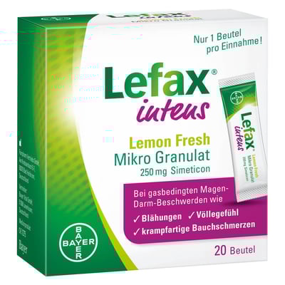 Lefax intens Lemon Fresh Mikro Granulat 250mg Sim.