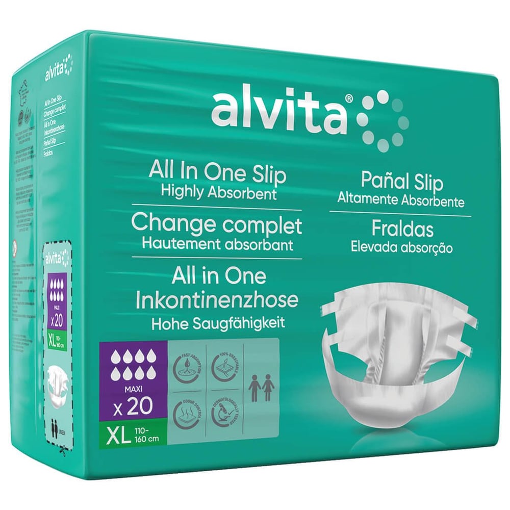 Alvita All-in-One Inkontinenzhose Maxi XLarge Nach