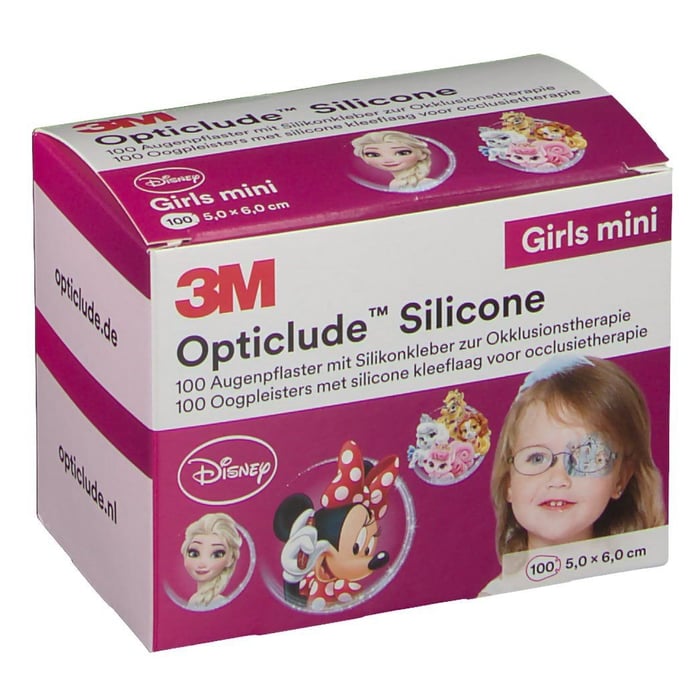 Opticlude 3M Silicone Disney Girls Mini 5x6cm