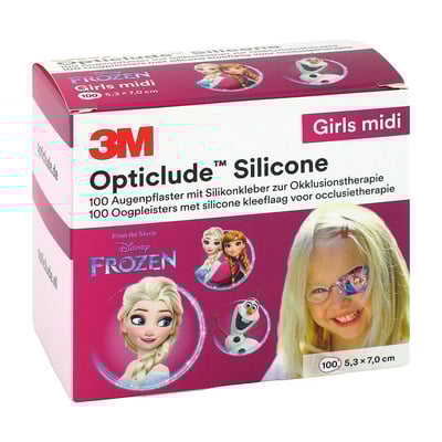 Opticlude 3M Silicone Disney Girls Midi 5.3x7cm