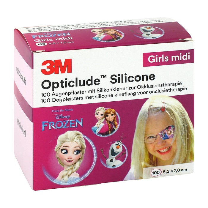 Opticlude 3M Silicone Disney Girls Midi 5.3x7cm