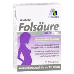 Folsäure 800 Plus B12 + Jod