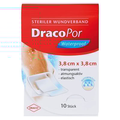 Dracopor waterproof Wundverband 3,8x3,8 cm steril