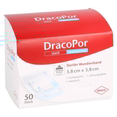 Dracopor waterproof Wundverband 3,8x3,8 cm steril
