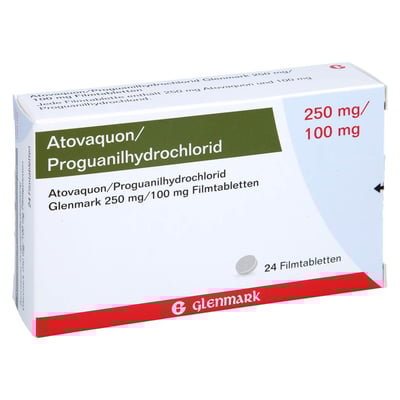 Atovaquon/Proguanilhydrochlorid Glenmark 250 mg/100 mg