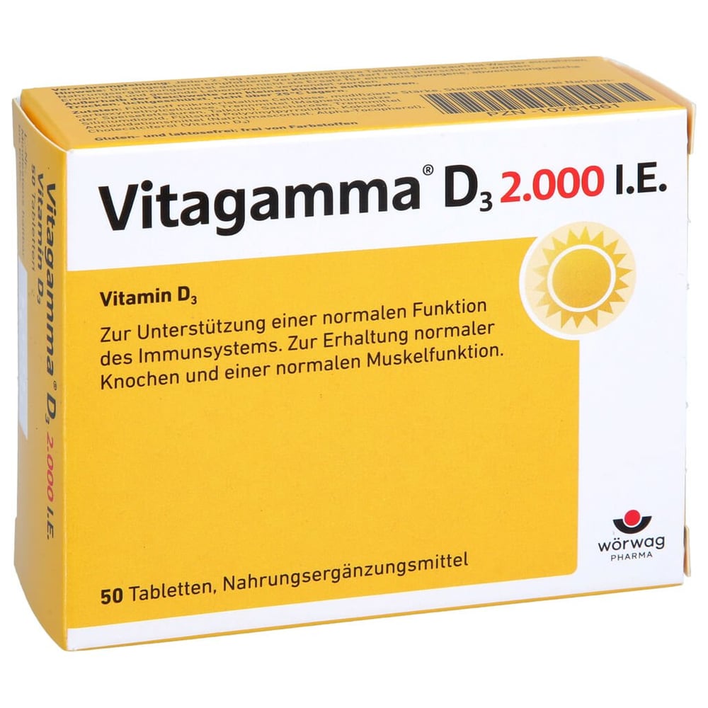 Vitagamma D3 2.000 I.E.Vitamin D3 NEM