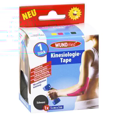 Kinesiologie Tape 5 cmx5 m schwarz