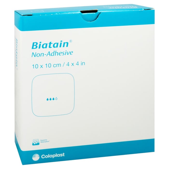 Biatain Schaumverband 10x10 cm nicht haftend
