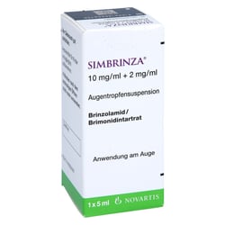 Simbrinza 10mg/ml + 2mg/ml Augentropfensuspension