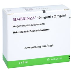 Simbrinza 10mg/ml + 2mg/ml Augentropfensuspension