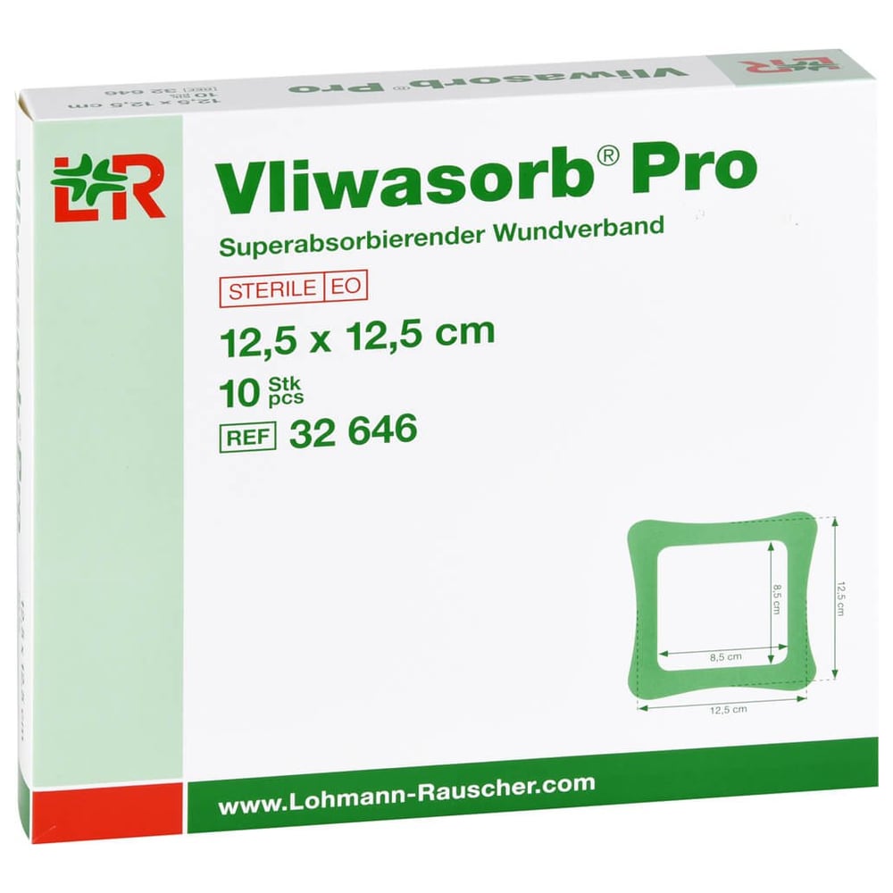 Vliwasorb Pro superabsorb. steril 12.5x12.5cm