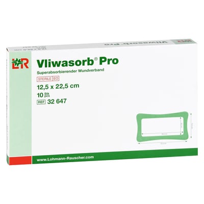 Vliwasorb Pro superabsorb. steril 12.5x22.5cm