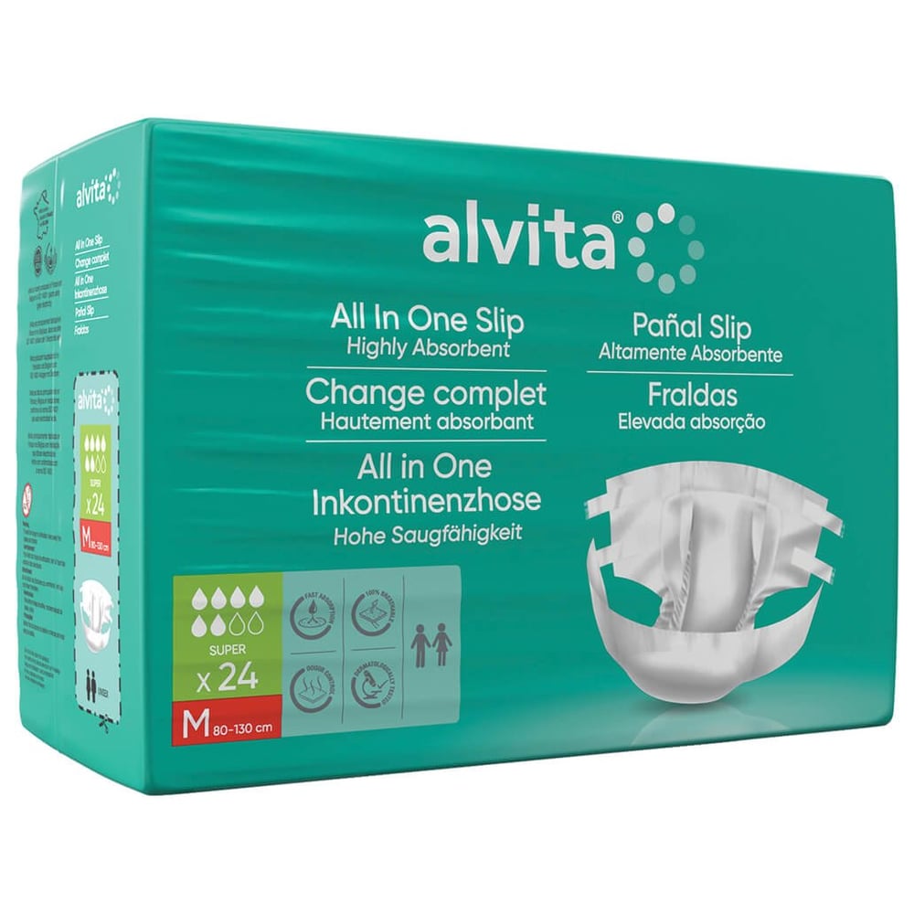 Alvita All-in-One Inkontinenzhose Super Medium Tag
