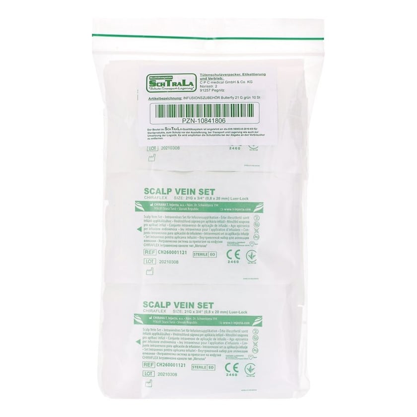 Butterfly Infusionszubehör 21 G grün