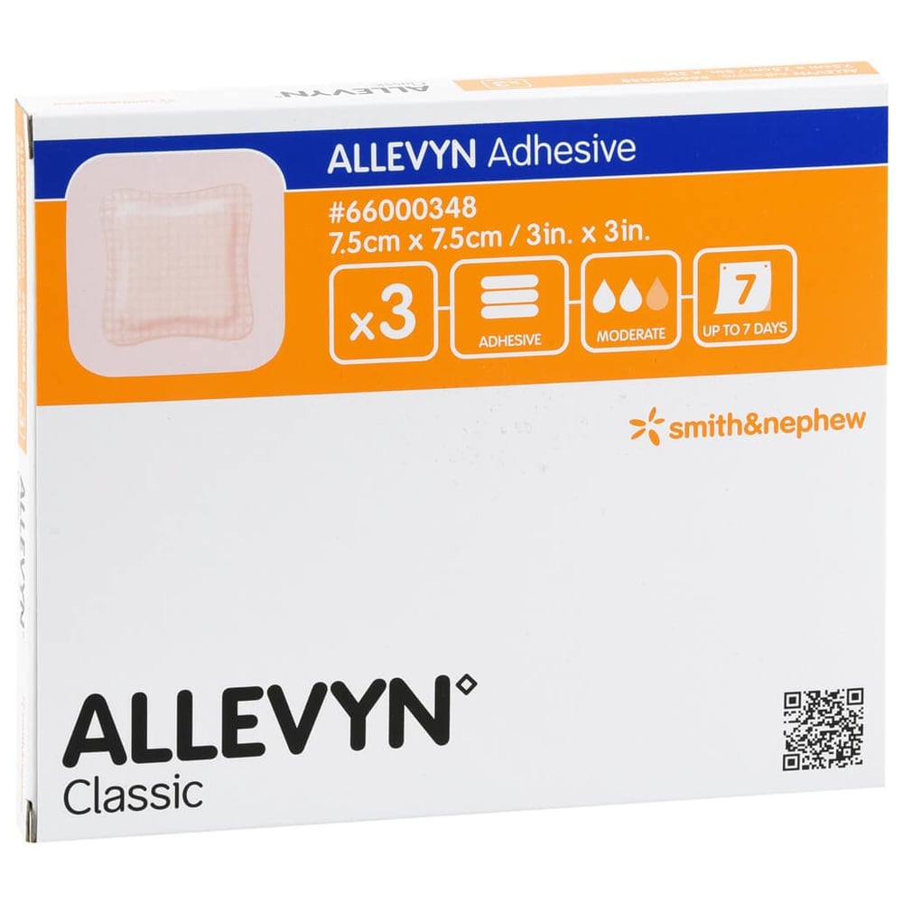 Allevyn Adhesive 7,5x7,5 cm haftende Wundauflage