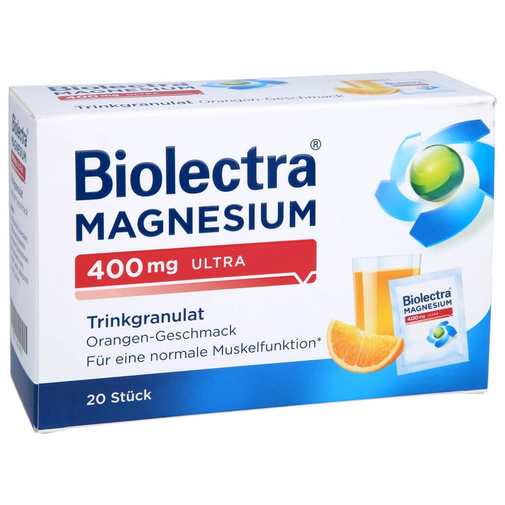 Biolectra Magnesium 400mg ultra Trinkgranulat Orange