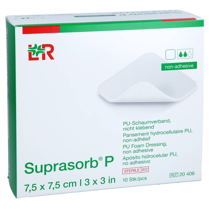 Suprasorb P PU-Schaumv.nicht klebend 7,5x7,5 cm