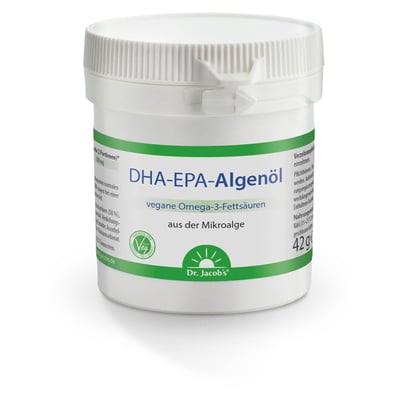 Dr. Jacob's DHA-EPA-Algenöl Kapseln Omega-3-Fettsäuren vegan