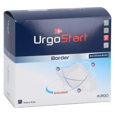 Urgostart Border 10x10 cm Schaumstoffwundverband