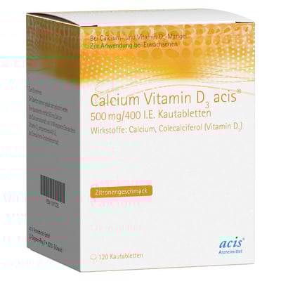 Calcium Vitamin D3 acis 500mg/400 I.E.