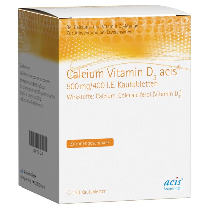 Calcium Vitamin D3 acis 500mg/400 I.E.