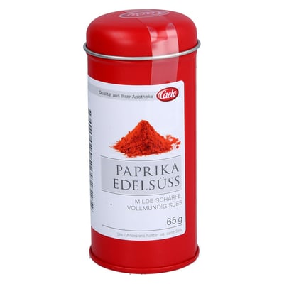 Paprika Edelsüß Pulver Blechdose Caelo HV-Packung