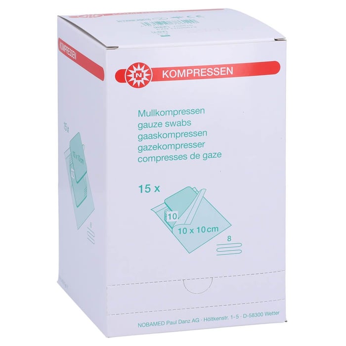 Kompressen 10x10 cm steril 8fach