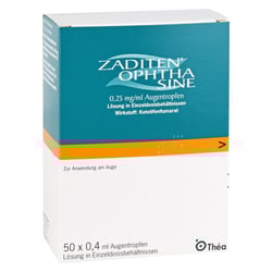 Zaditen ophta sine Augentr.Einzeldosispipetten