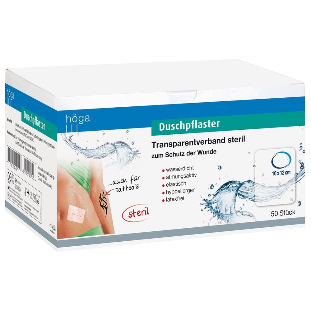 Duschpflaster steril Transparentverband 10cmx12cm
