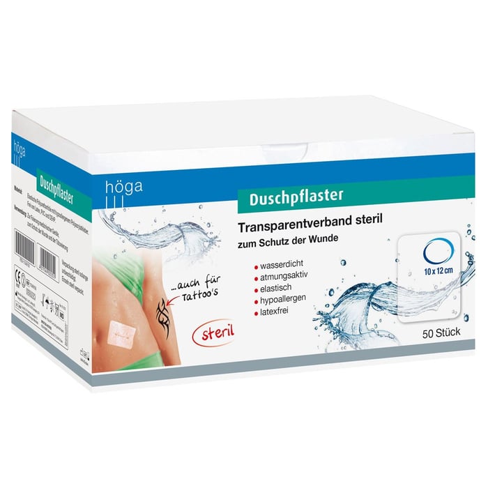 Duschpflaster steril Transparentverband 10cmx12cm