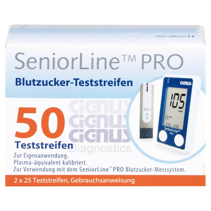 Seniorline Pro Blutzucker-Teststreifen Cignus