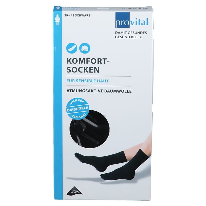 Provital Komfortsocken women Größe 39-42 schwarz Produktbild 1