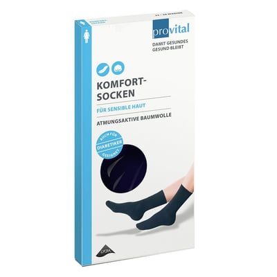 Provital Komfortsocken men Größe 39-42 schwarz Produktbild 1