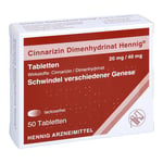 Cinnarizin Dimenhydrinat Hennig 20 mg/40 mg Tabletten Produktbild 1